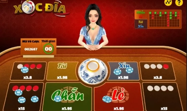 Bàn chơi Xóc Đĩa tại Bet88